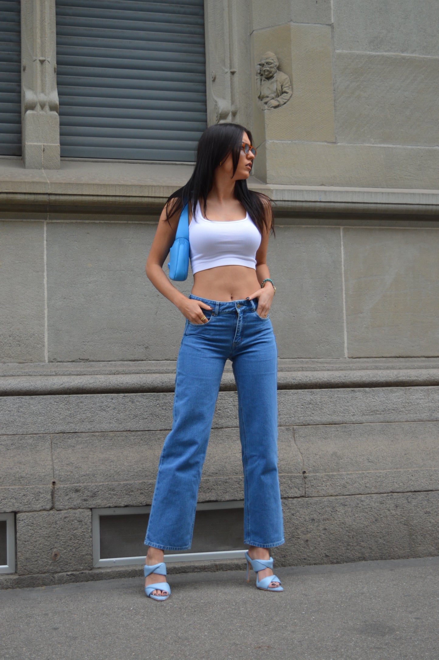 ŠARGI Mid-Rise Straight Leg jeans blue - Šargi Official