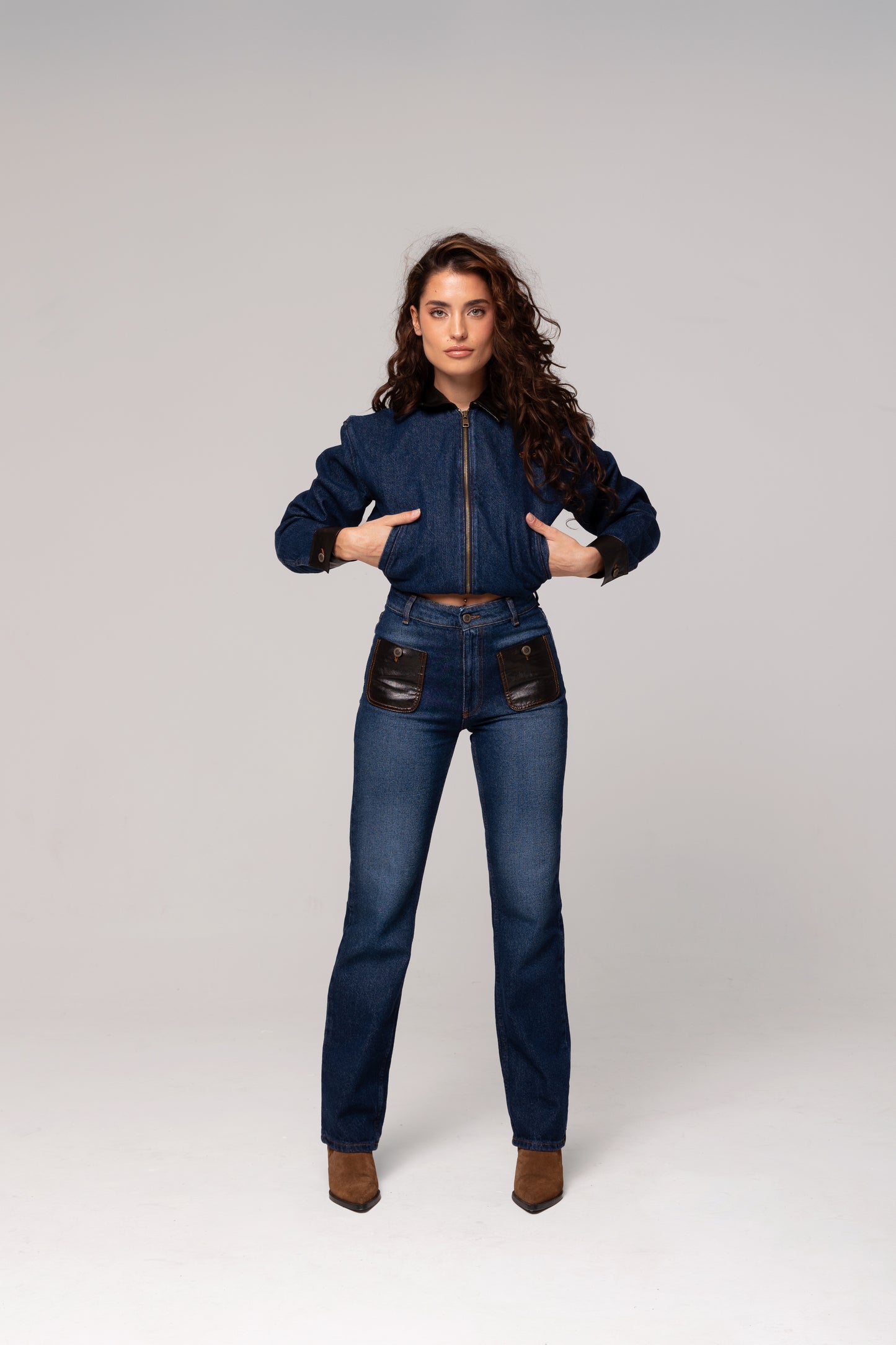 REGULAR FIT jeans - mid/high waist - blue