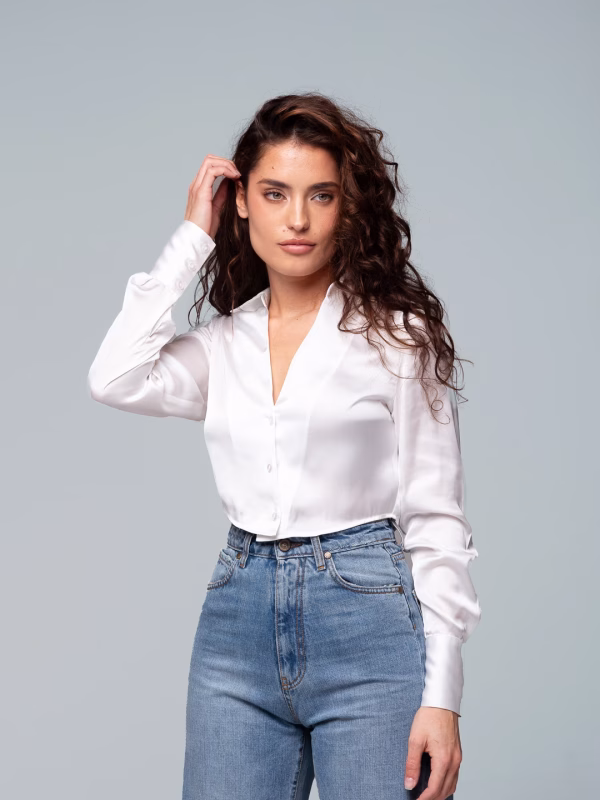 SHIRT CROPPED White